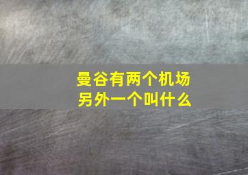 曼谷有两个机场 另外一个叫什么